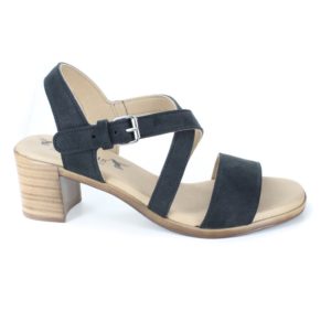 The Olivia Heeled Sandal in black from MooShoes