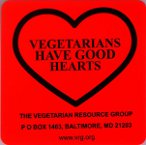 Vegetarians Have Good Hearts Envelope Stickers (50 count) - Click Image to Close